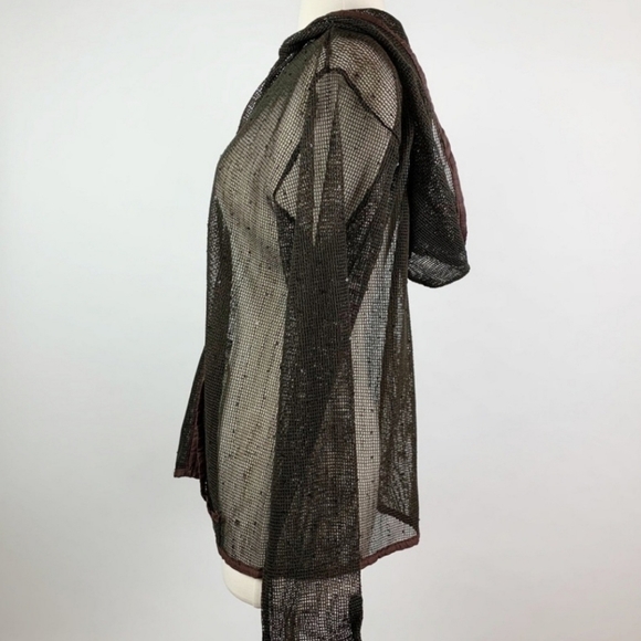 Pacific Cove women's swim coverup brown mesh sequins size M - Picture 7 of 11